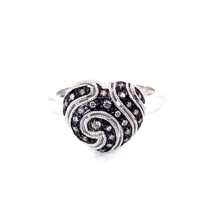 14KW Diamond Heart Shaped Fashion Ring