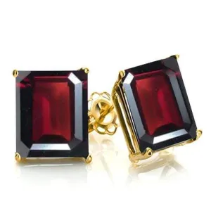 1.79 CT GARNET 10KT SOLID GOLD EARRINGS STUD