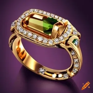 18KY A.I. Bicolor Tourmaline & Diamond Fashion Ring