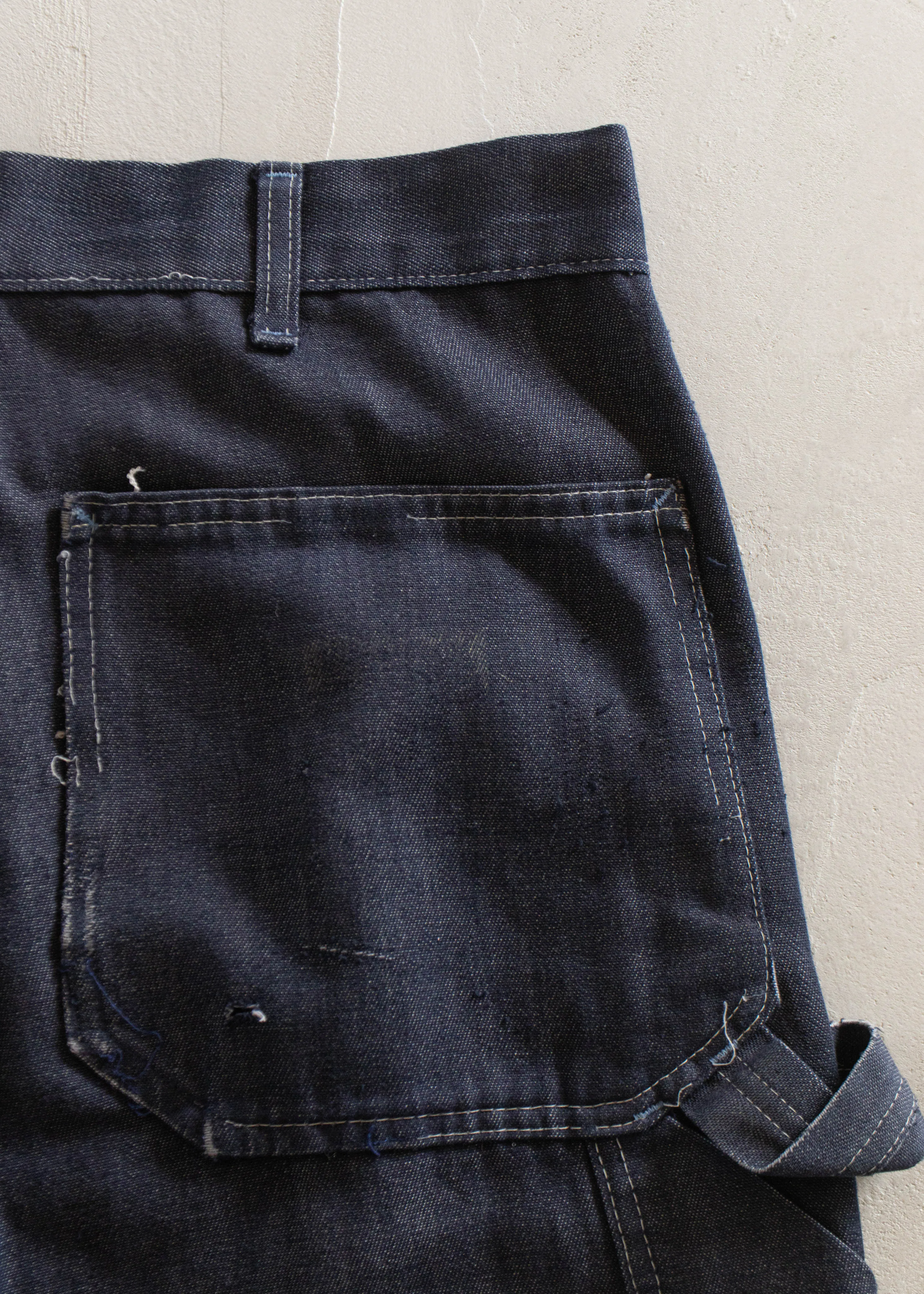 1970s Denim Double Knee Carpenter Pants Size Women's 29 Men's 32