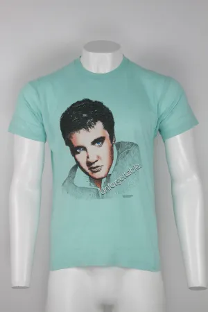 1987 Elvis - Unforgettable T-shirt - Blue - L