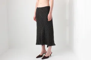 90s Pure Silk Bias Cut Skirt