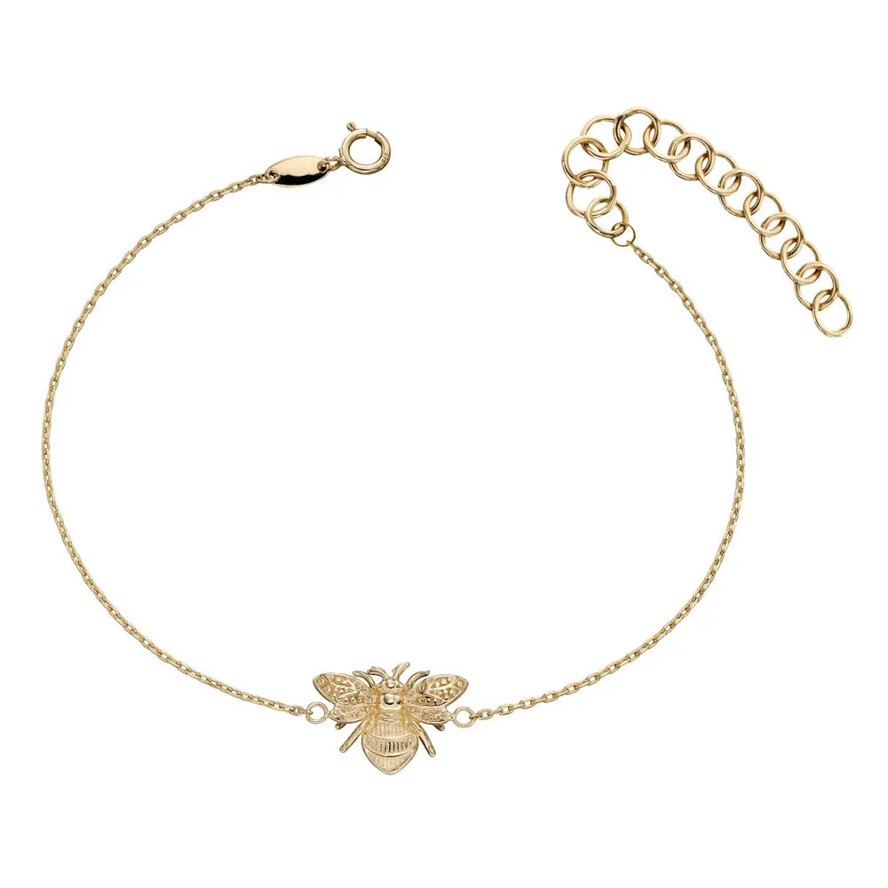9ct Yellow Gold Bee Bracelet GB481