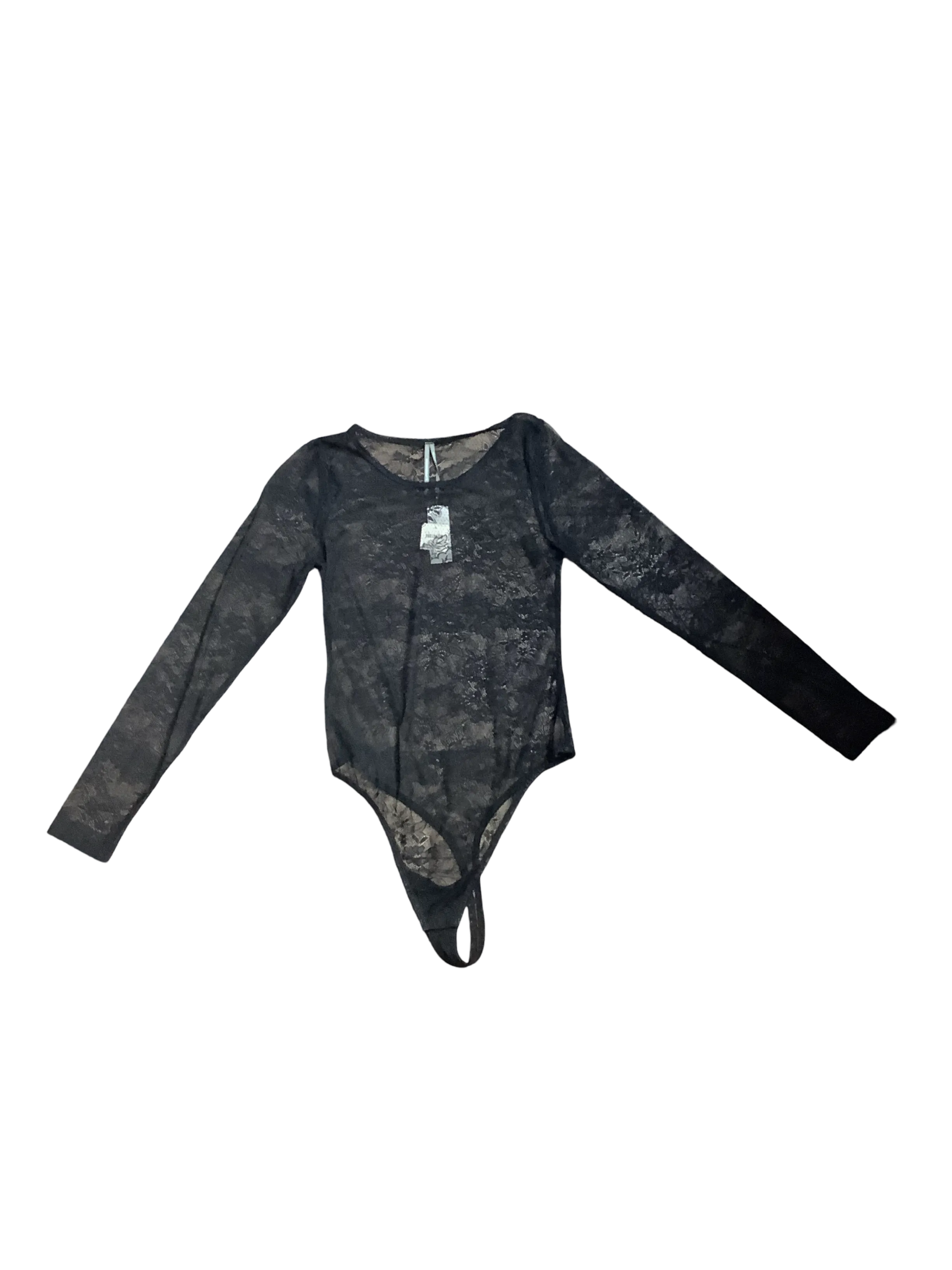 Anthrolopologie Holding Horses Top Lace Pattern Body Suit Black Size: M