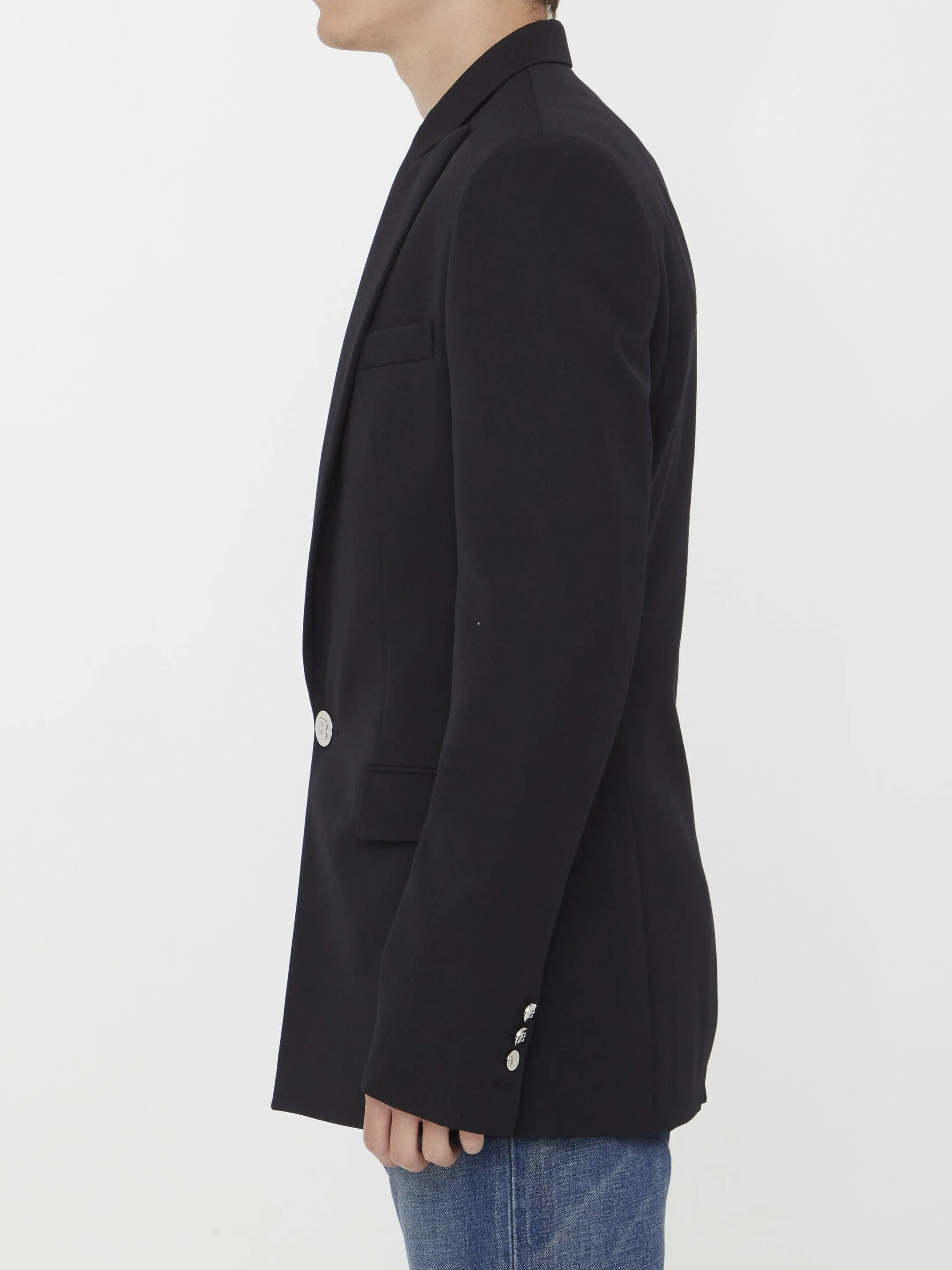 Balmain Black Wool Jacket