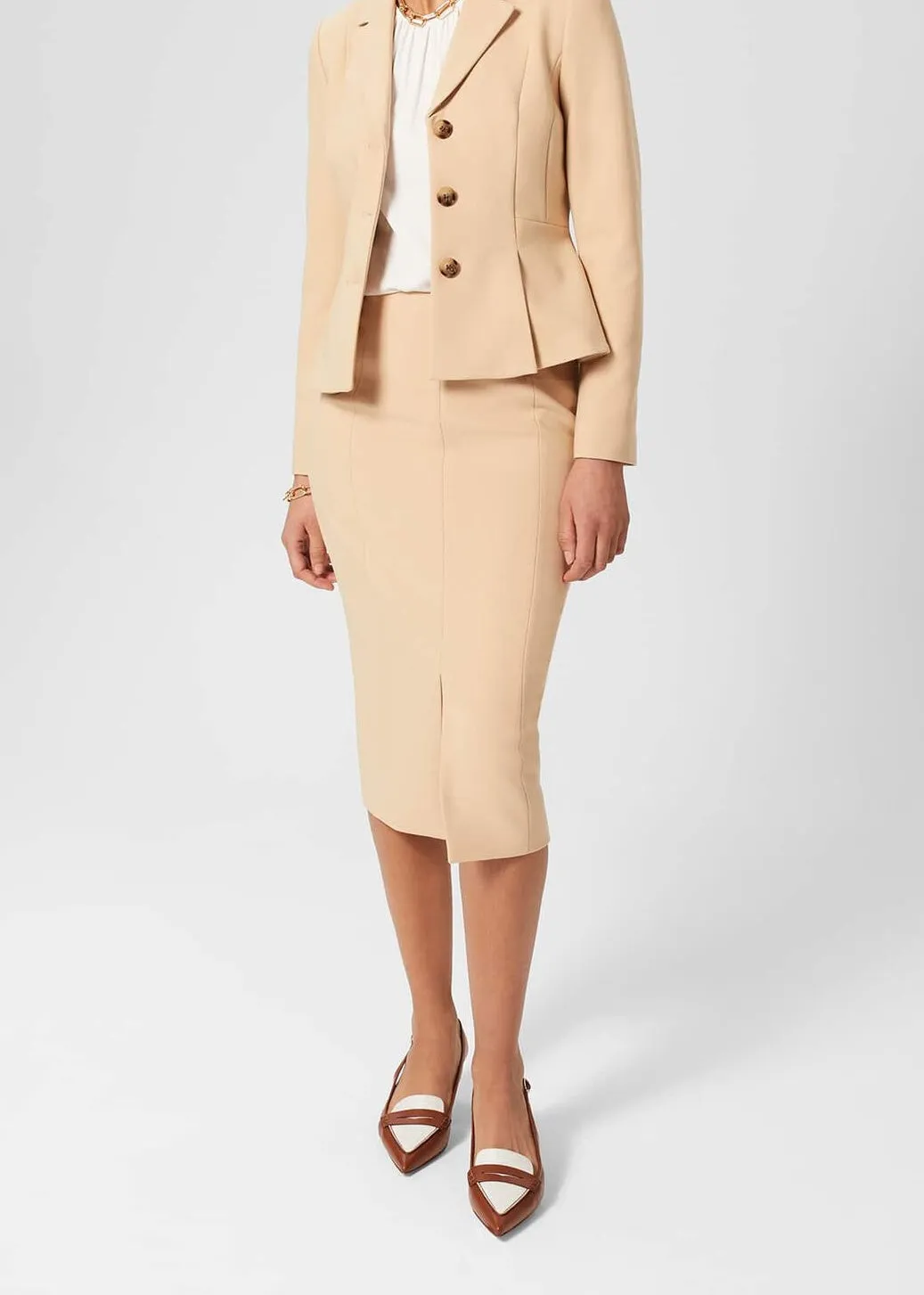 Beatrice Skirt 0123/7402/9845l00 Beige-Suede