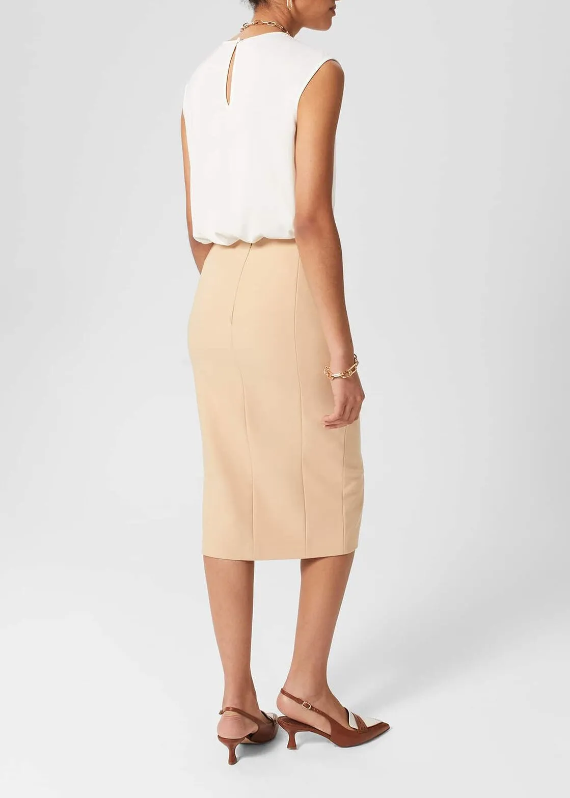 Beatrice Skirt 0123/7402/9845l00 Beige-Suede