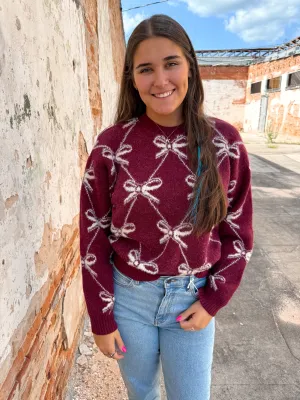 Becca Ribbon Knit Pattern Sweater