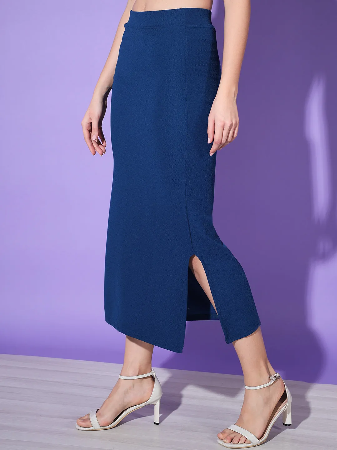 Below Knee Slit Women Pencil Skirt-3132-3137