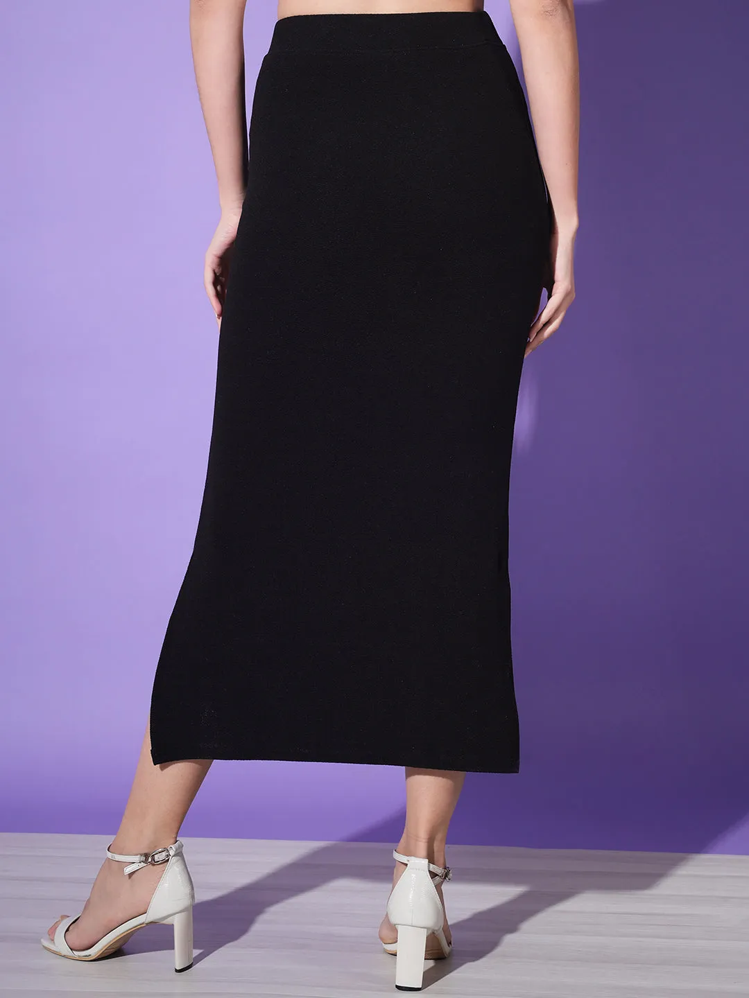 Below Knee Slit Women Pencil Skirt-3132-3137