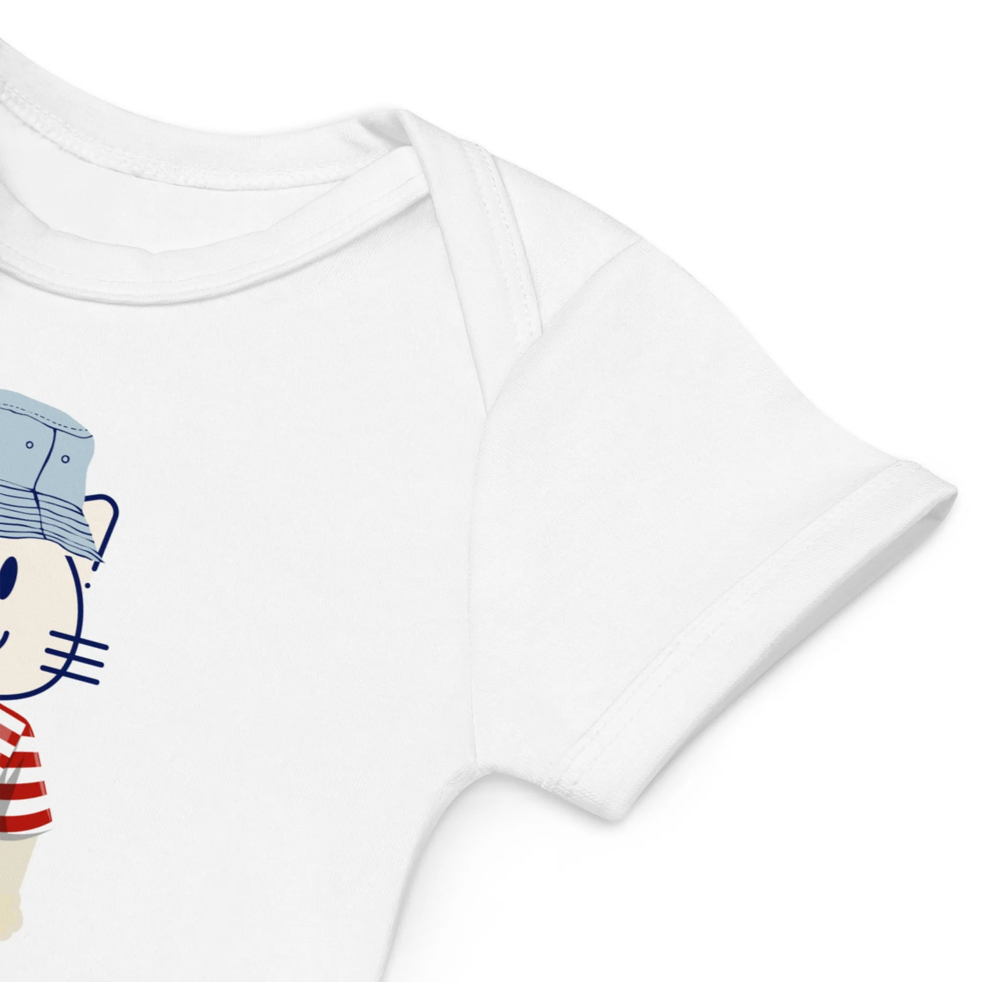 BFF, Cat themed organic newborn bodysuit