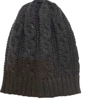 Black Acrylic Ladies Knit Winter Hat