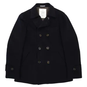 Brunello Cucinelli Navy Wool/Cashmere Insulated Peacoat Size 50