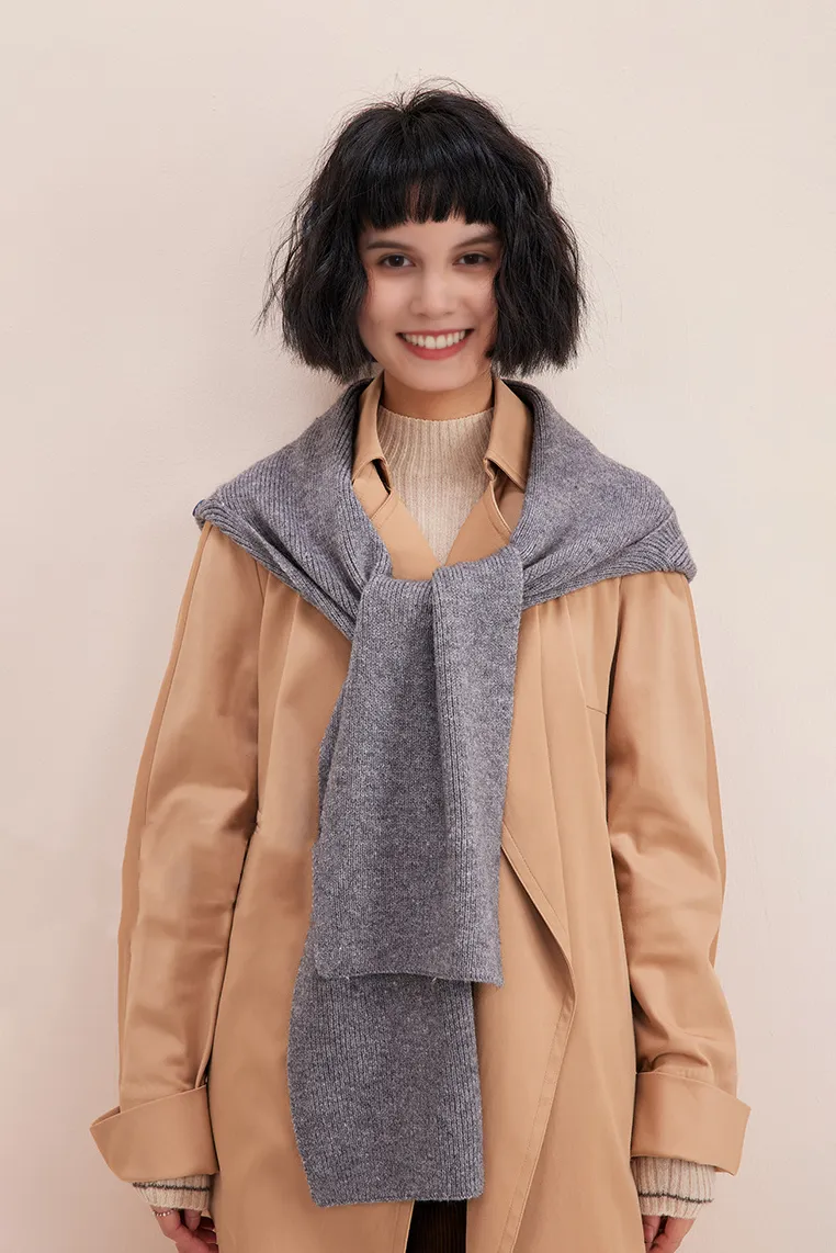 Cable Knit Hooded Scarf