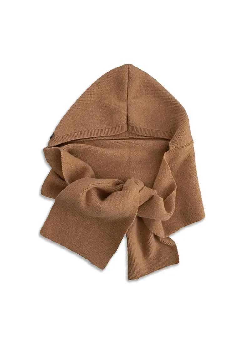 Cable Knit Hooded Scarf
