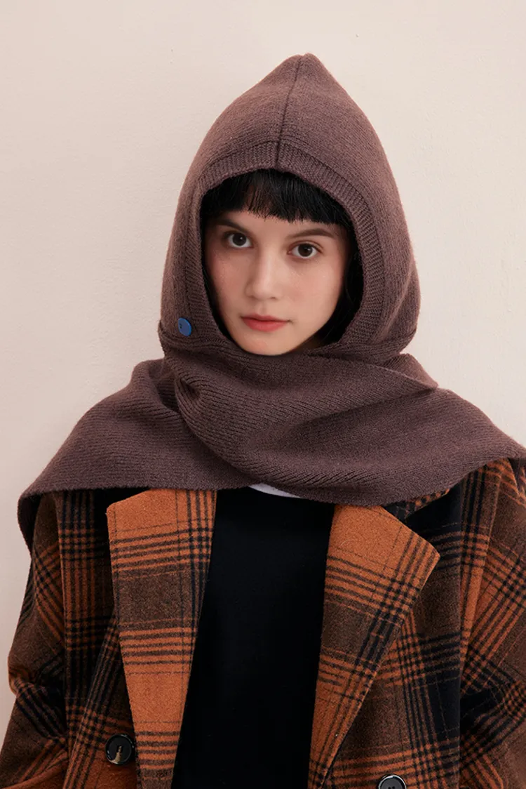Cable Knit Hooded Scarf