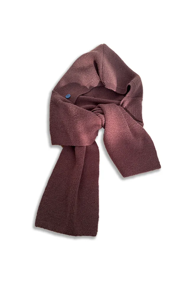 Cable Knit Hooded Scarf