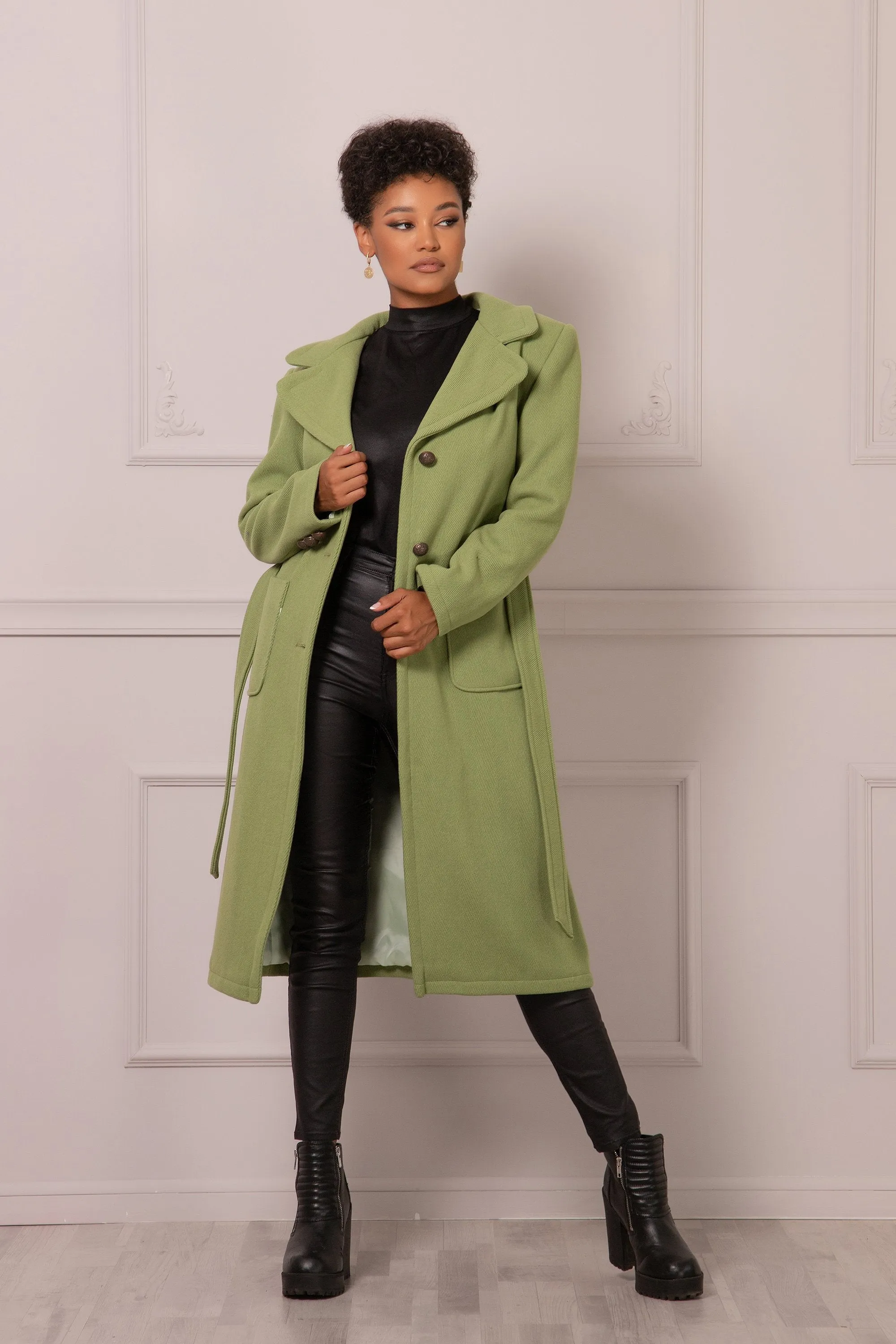 CHARTREUSE STRAIGHT COAT