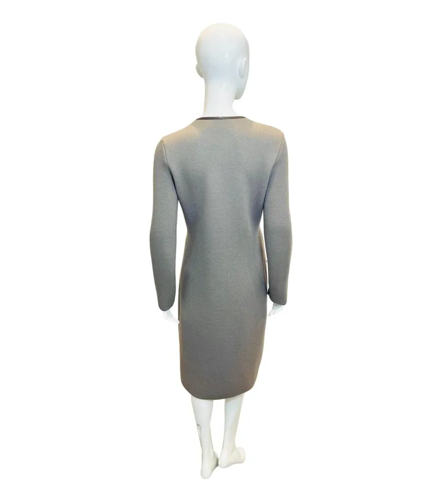Christian Dior Wool Coat/Cardigan With Leather Trim. Size 38FR