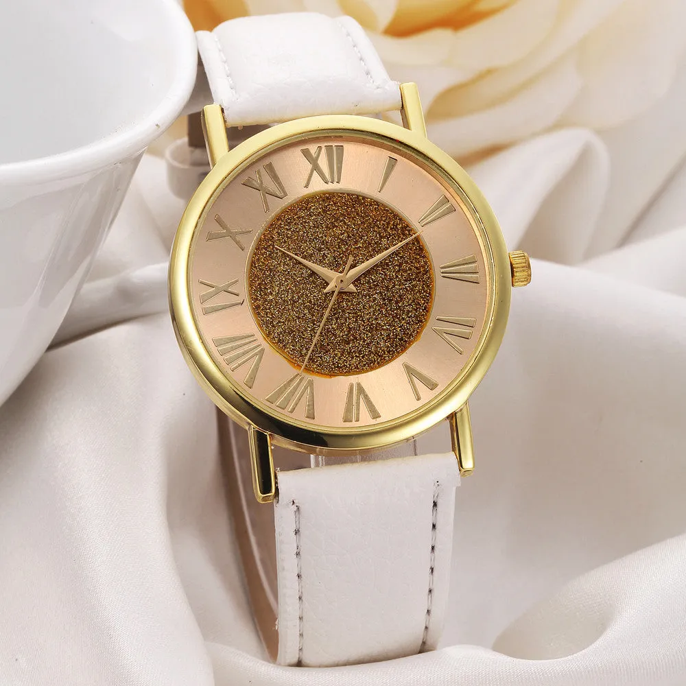 Classic Glitter Dial Wrist Watch