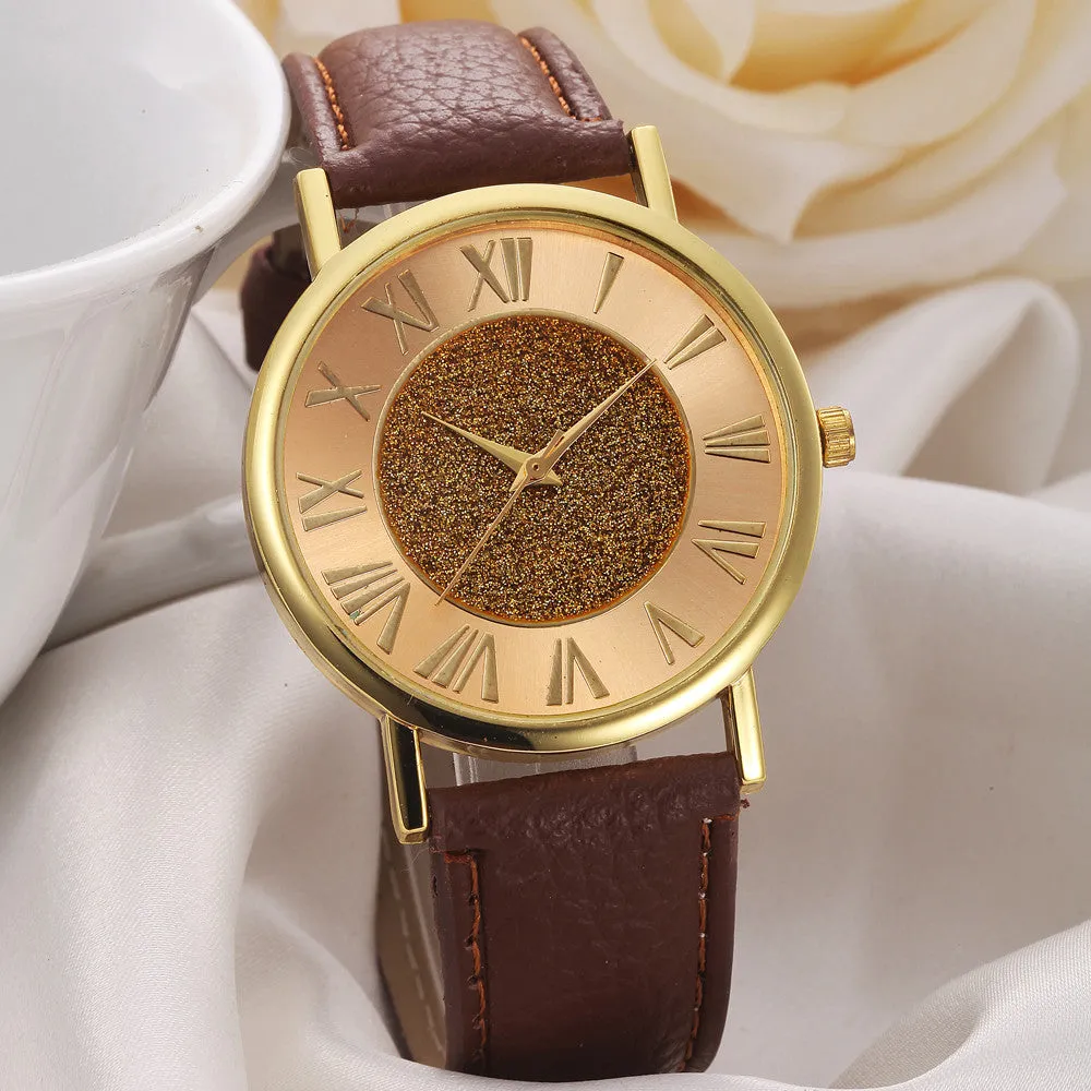 Classic Glitter Dial Wrist Watch