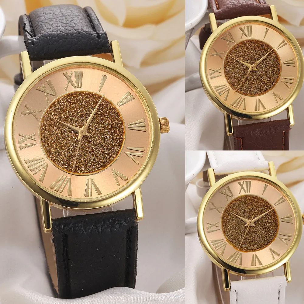 Classic Glitter Dial Wrist Watch