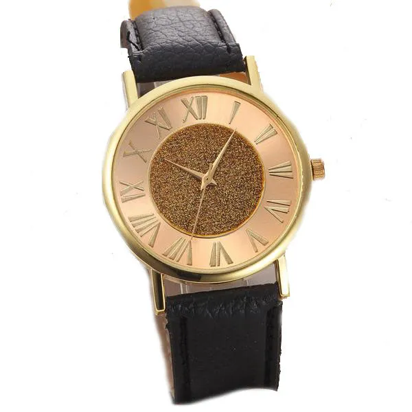 Classic Glitter Dial Wrist Watch
