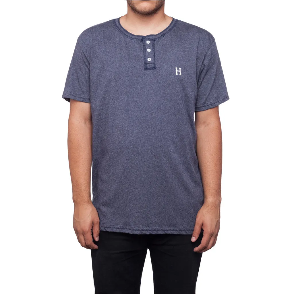 CLASSIC H S/S HENLEY // NAVY HEATHER