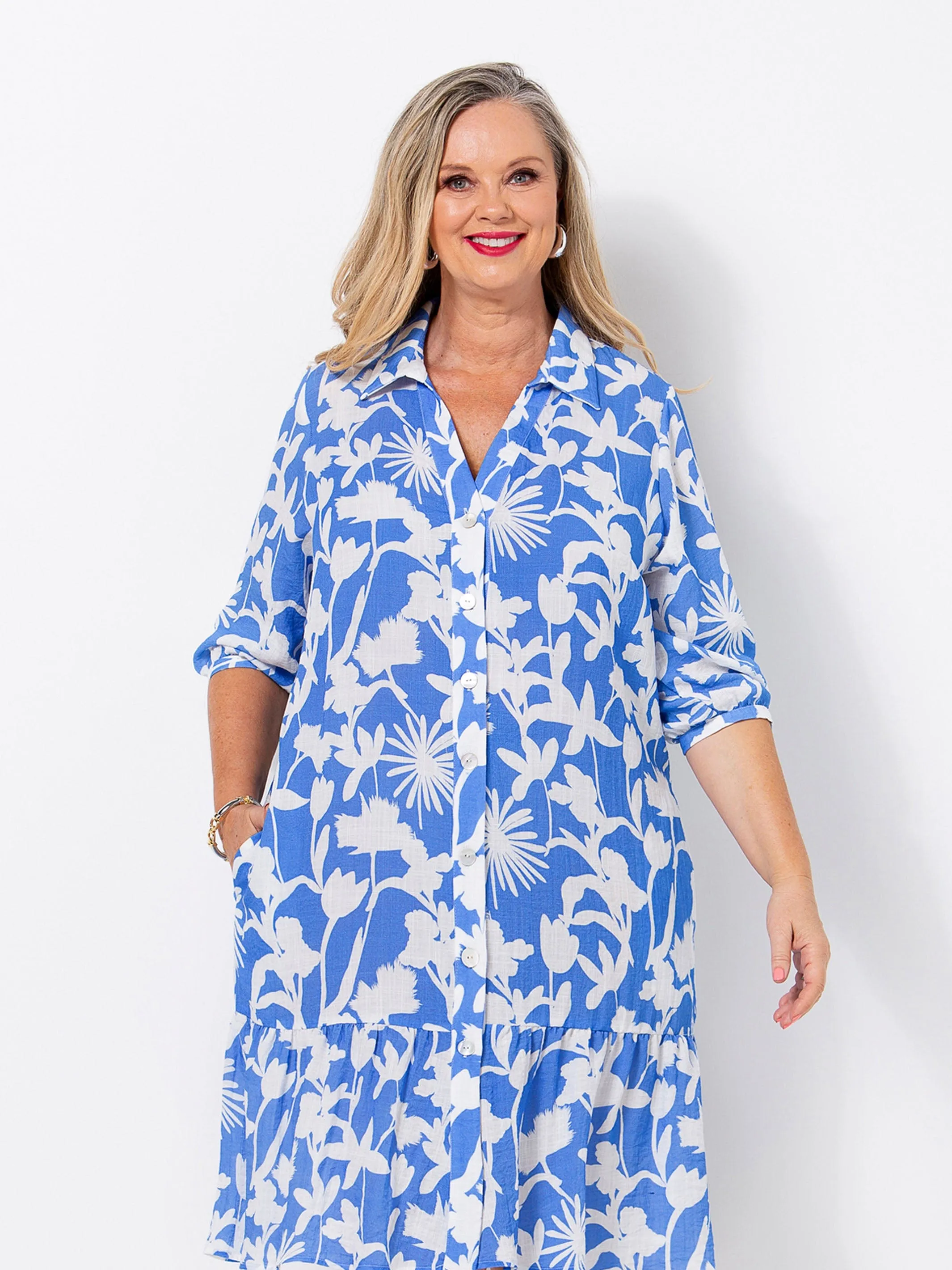 Cornflower Mono Dress