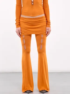 Cut-Out Skirt Trousers (WV06R-ORANGE)