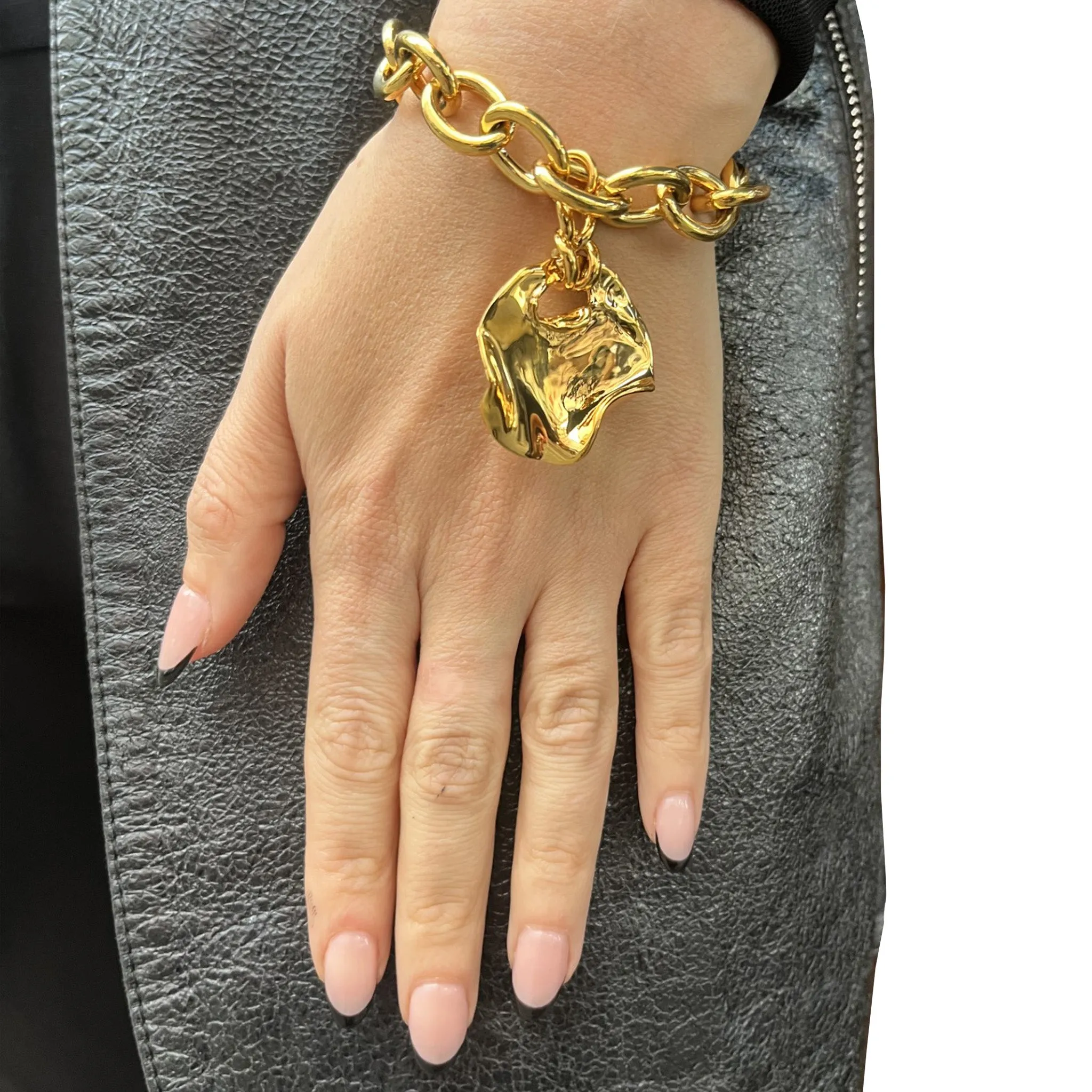 Desert Melted Coin Bracelet - 18kt Gold-Plated
