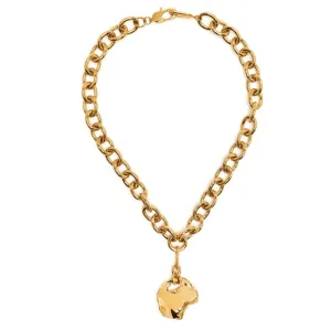 Desert Melted Coin Necklace - 18kt Gold-Plated