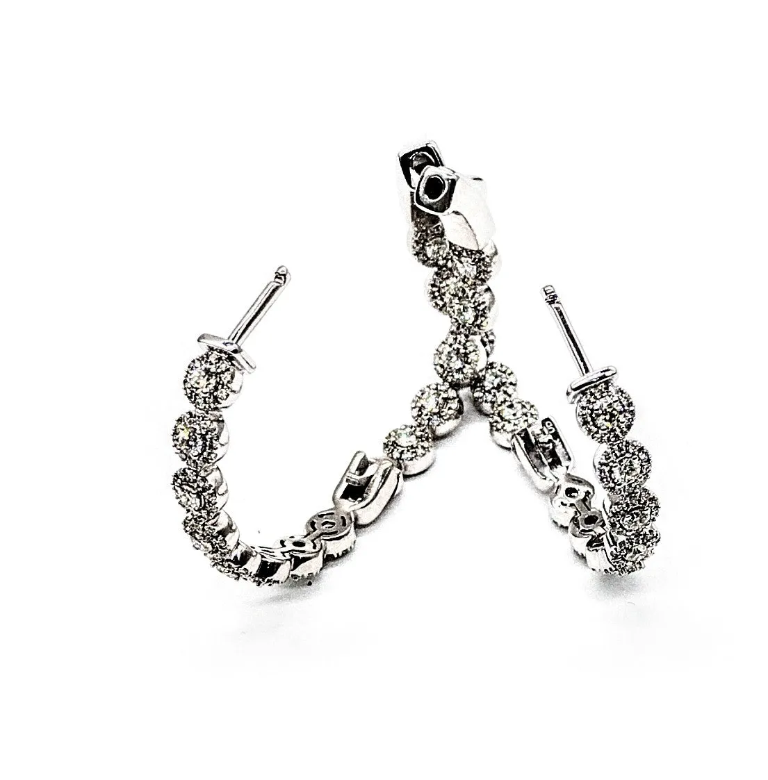 DIAMOND IN AND OUT HOOPS