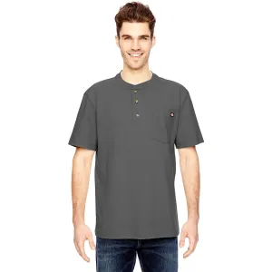 Dickies Men's Charcoal Heavyweight Work Henley