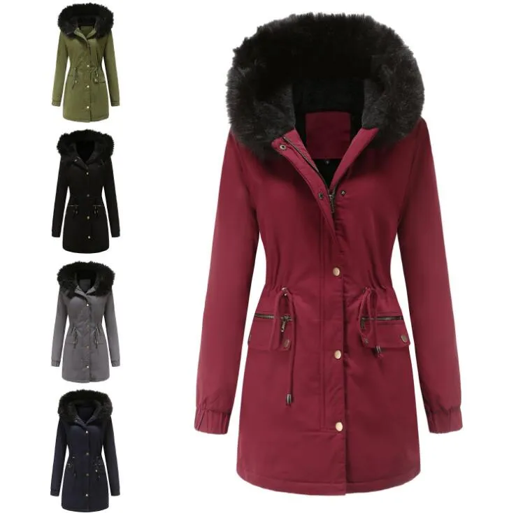 Fashion Solid Women Casual Winter Slim Coat