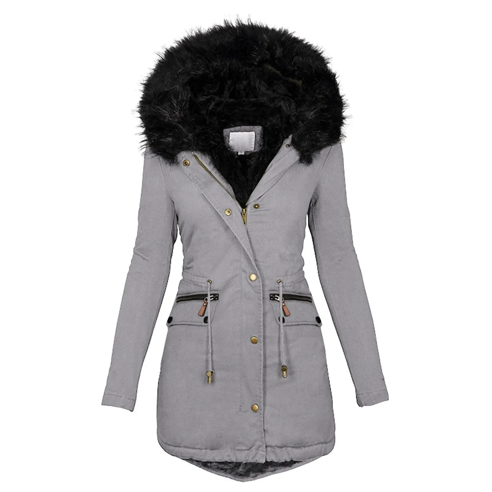 Fashion Solid Women Casual Winter Slim Coat