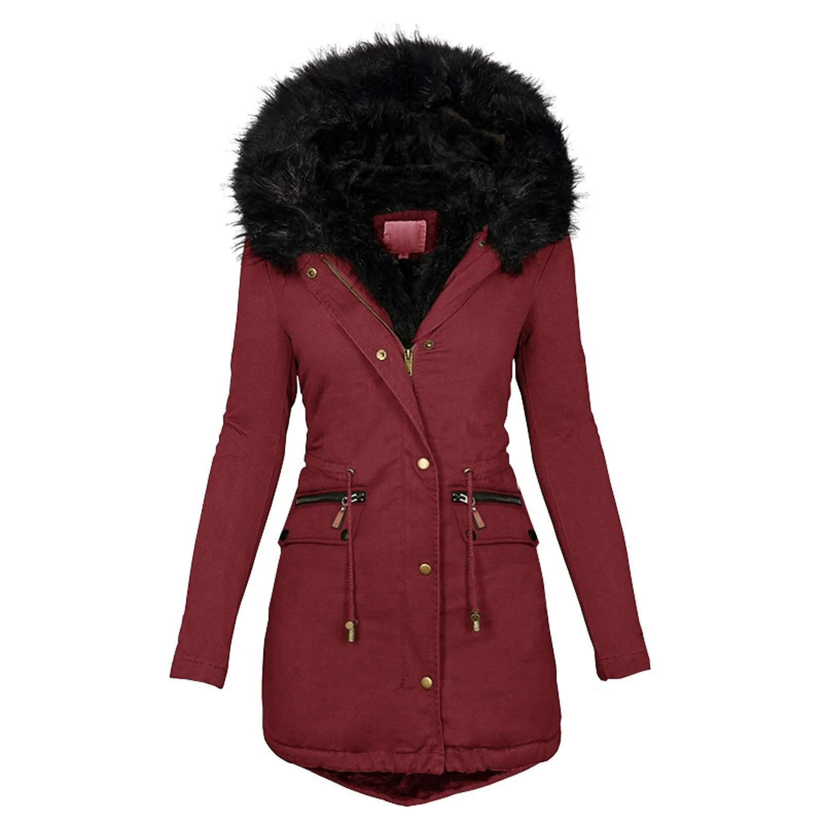 Fashion Solid Women Casual Winter Slim Coat