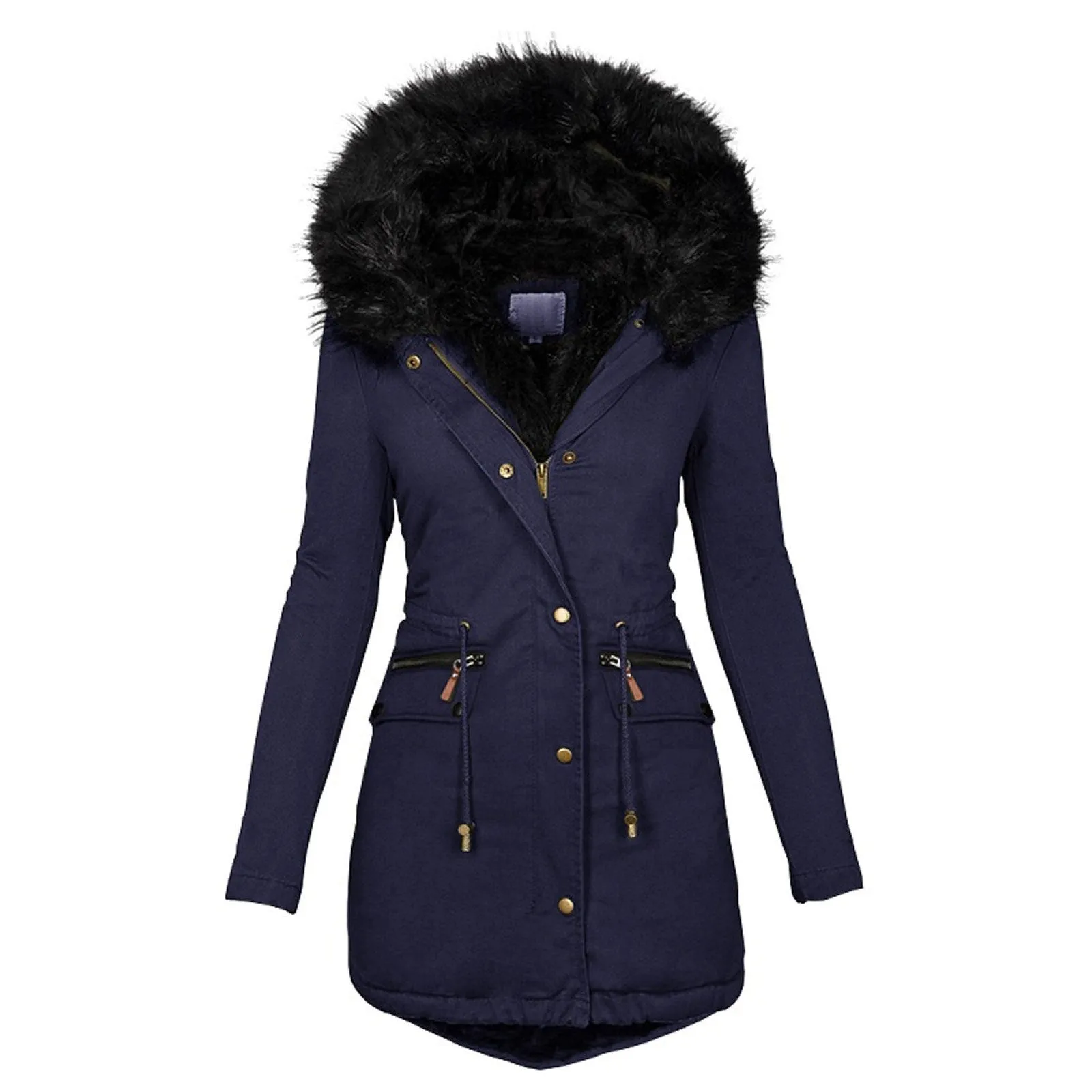 Fashion Solid Women Casual Winter Slim Coat