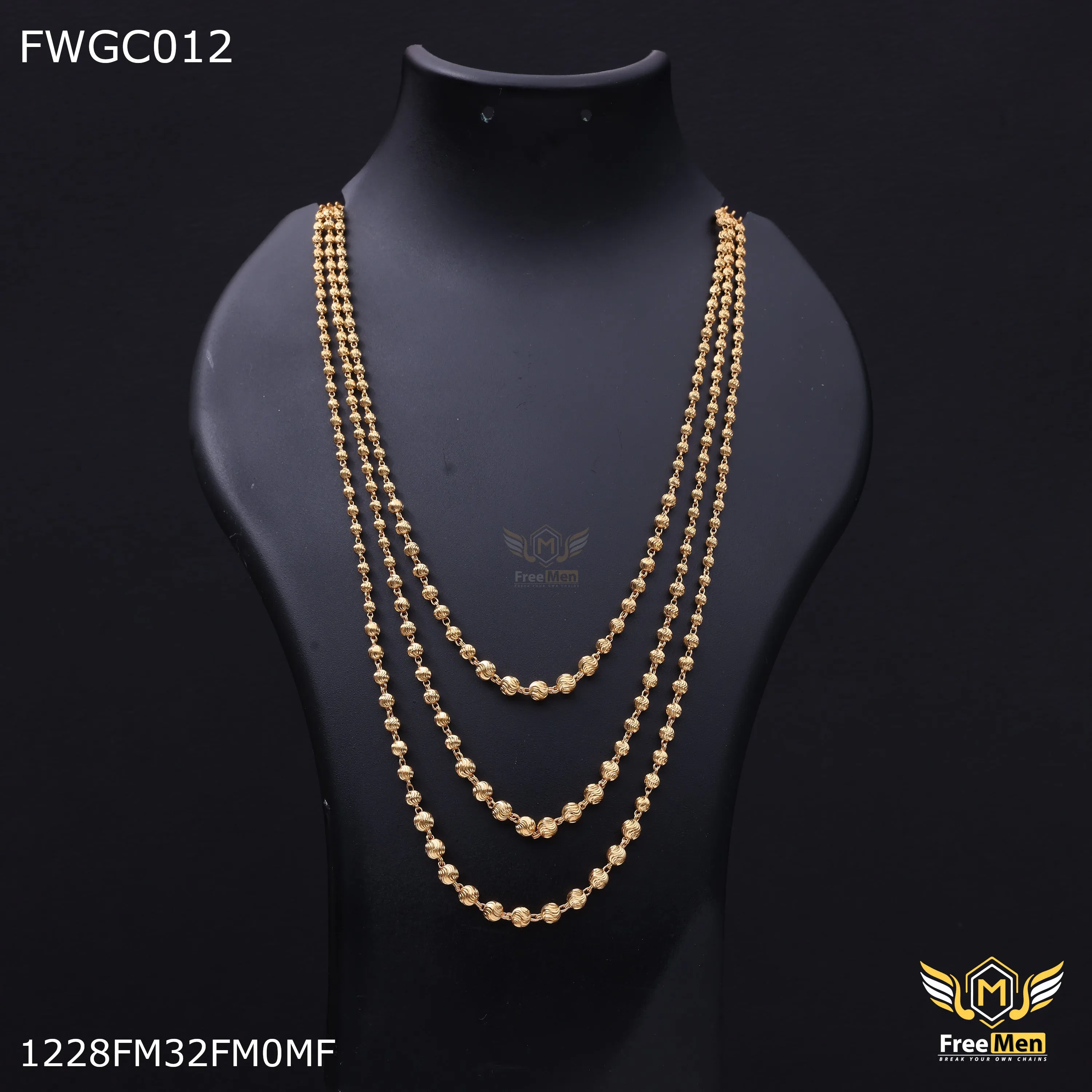 Freemen 1GM Three line maharani har for womens- FWGC012