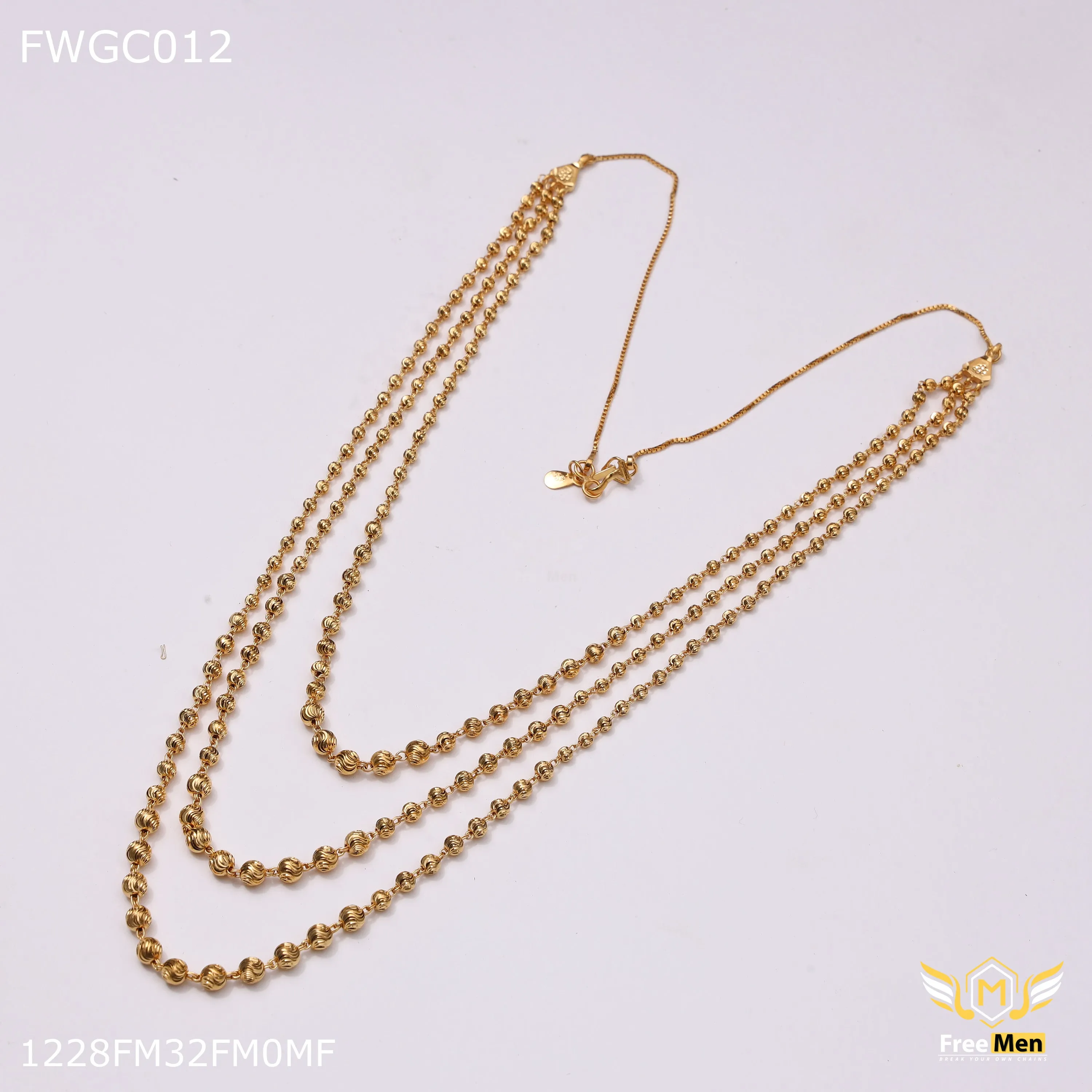 Freemen 1GM Three line maharani har for womens- FWGC012