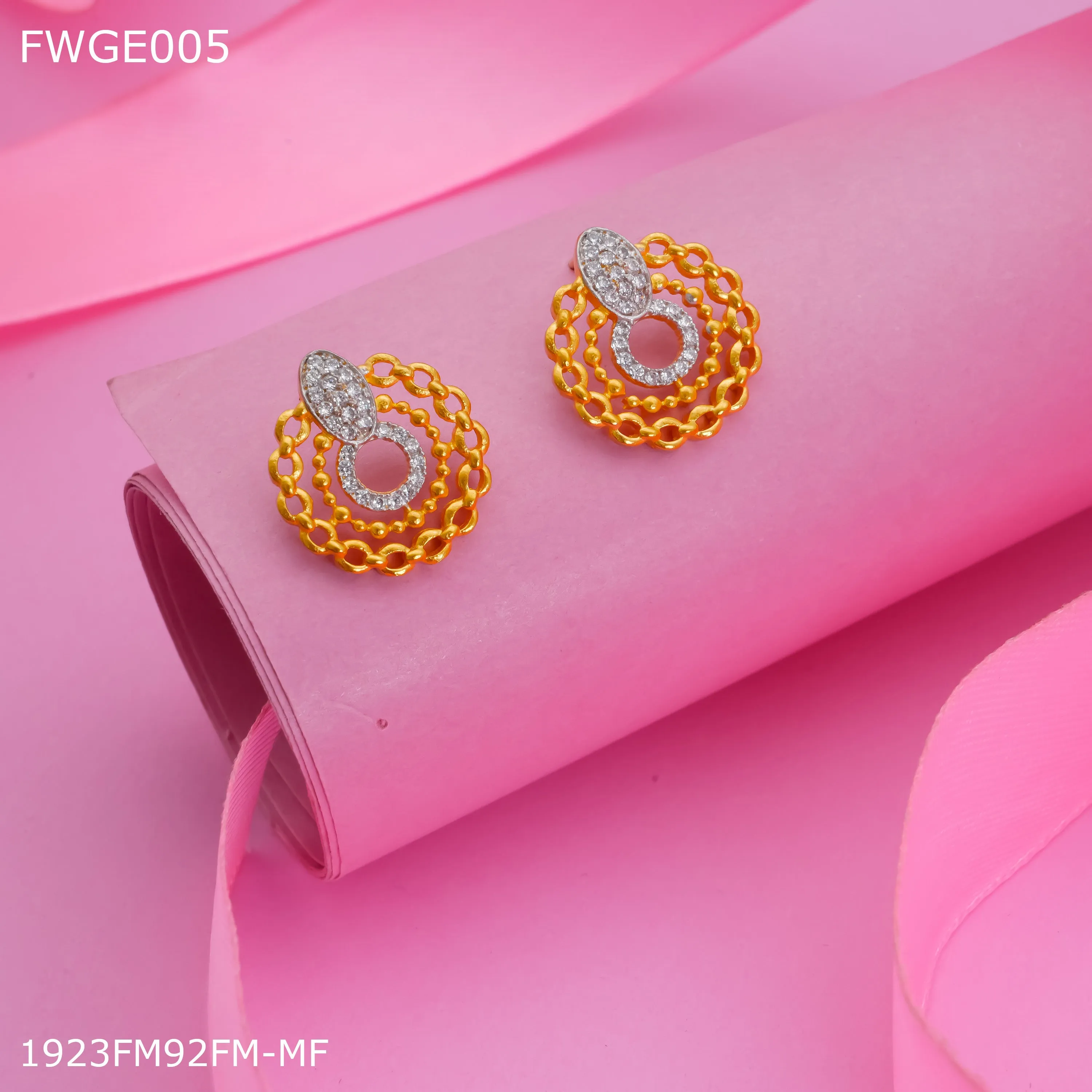 Freemen AD gold plated Earring for women - FWGE005