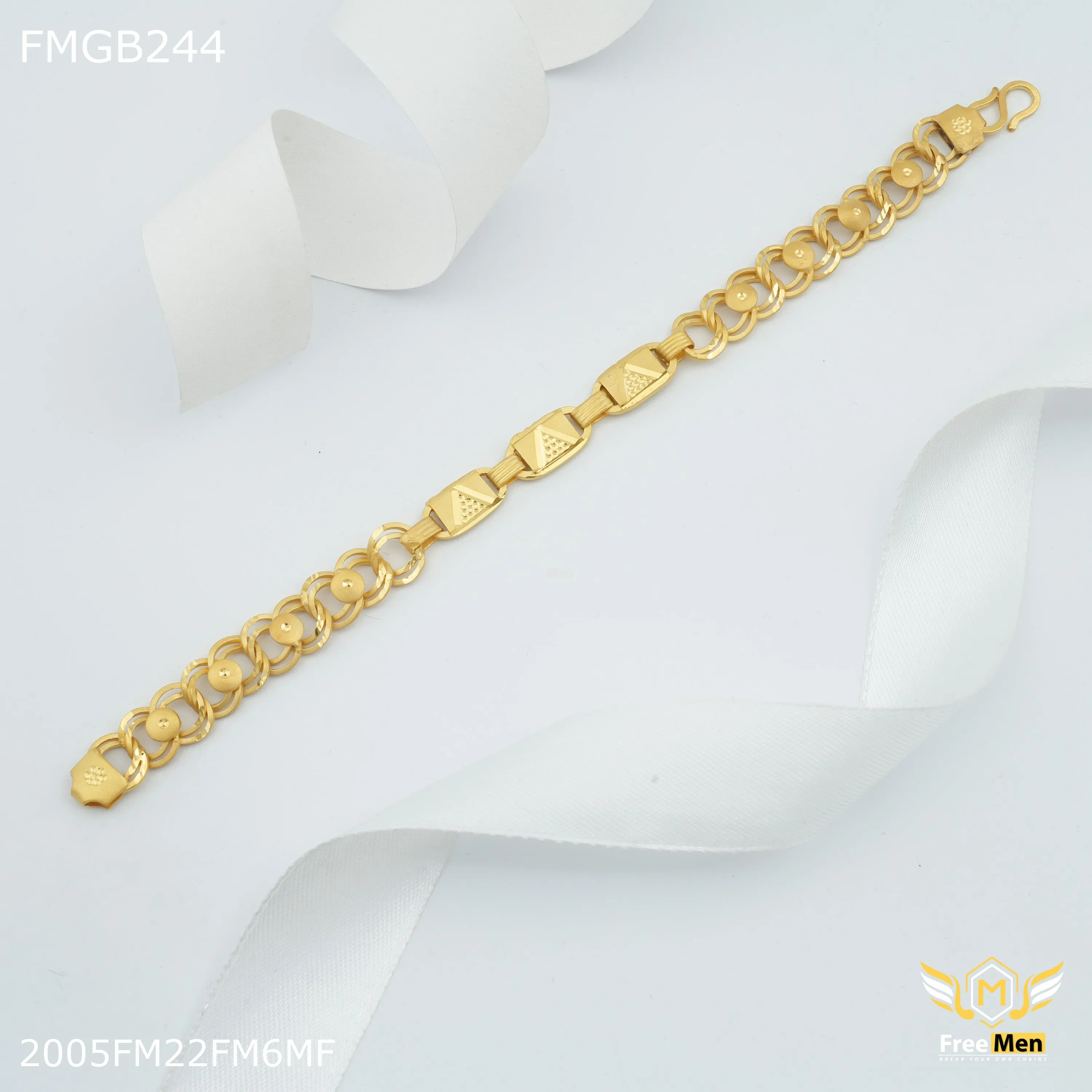 Freemen  Pyramid Nawabi Bracelet for Men - FMGB244