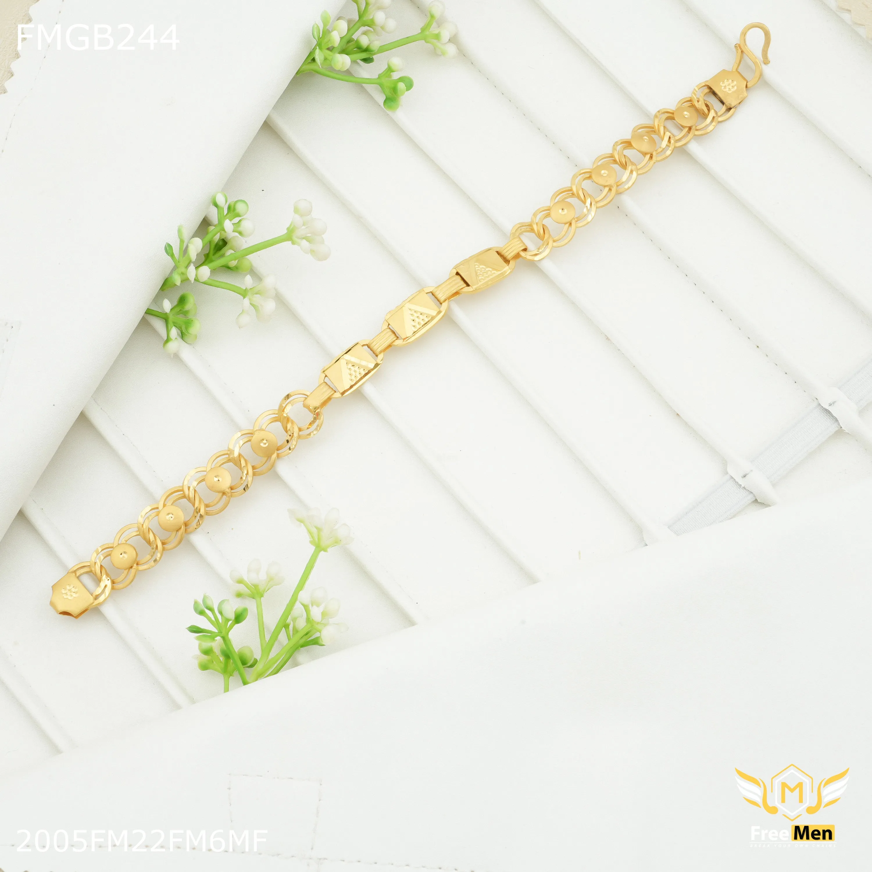 Freemen  Pyramid Nawabi Bracelet for Men - FMGB244