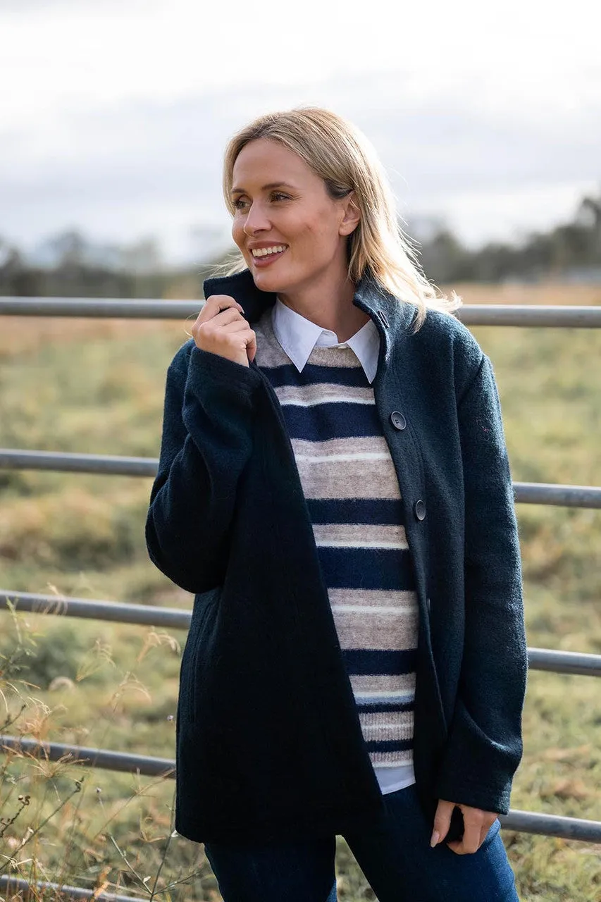 Funnel Neck Coat