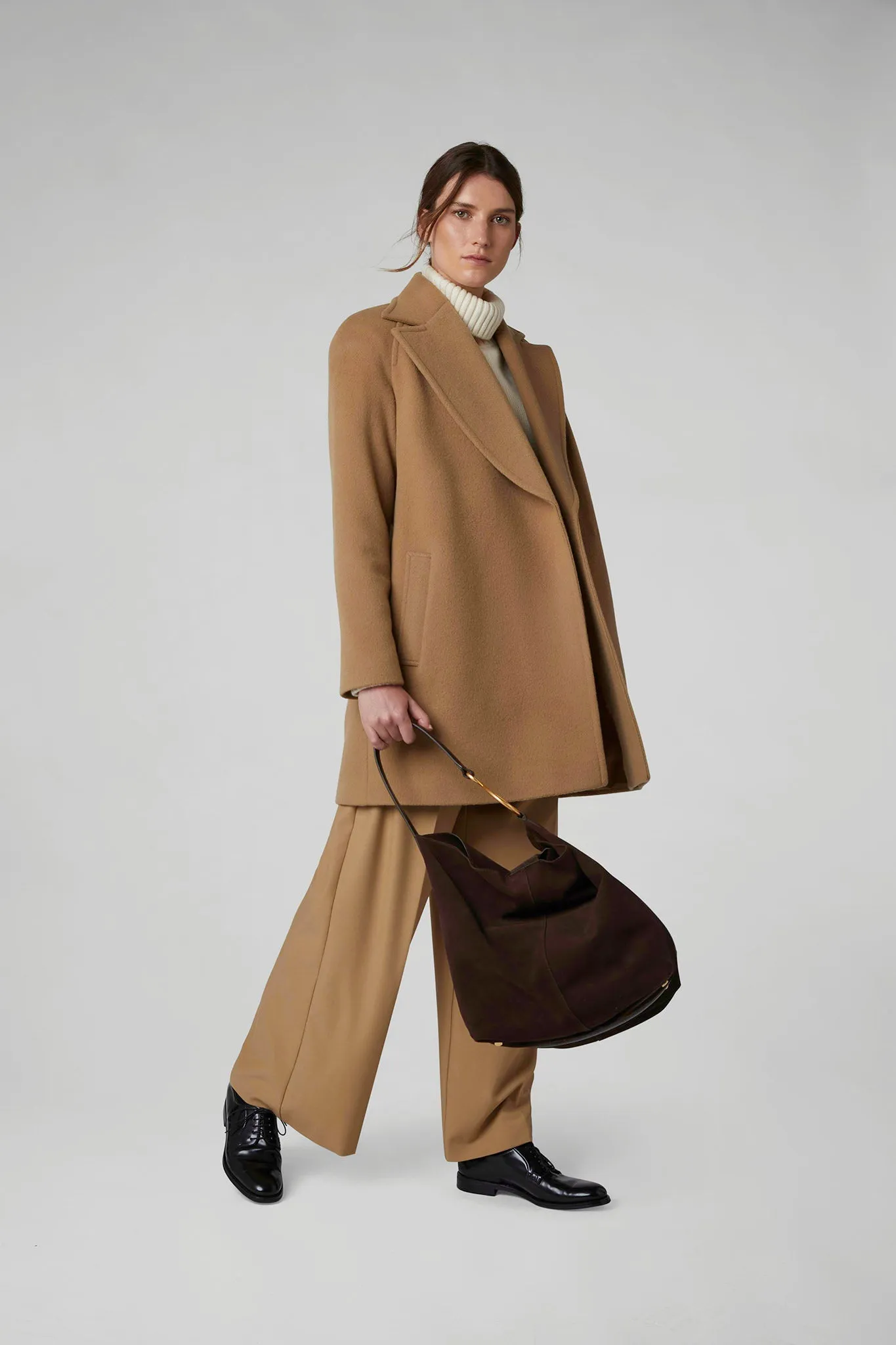 Geraldine Wool Blend Mid-Length Coat