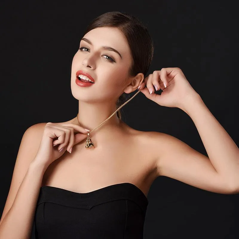 Gold Boxing Gloves Charm Necklace