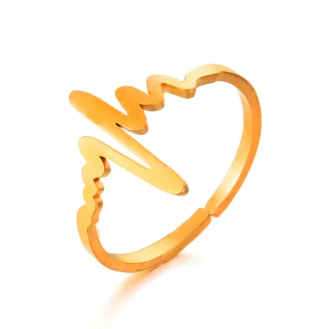 Golden Silver Color Stainless Steel Resizable Engagement Lover Rings Set For Women Men Wedding Band Jewelry Accessories Gifts