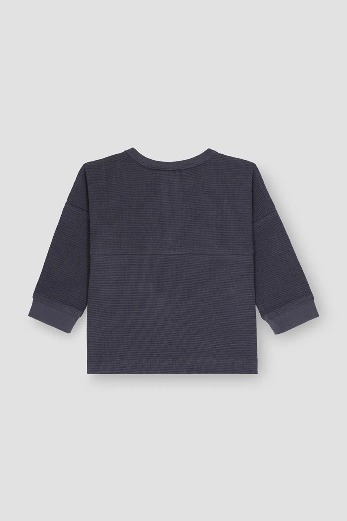 Henley Long Sleeve T-Shirt For Baby Boy - Marengo