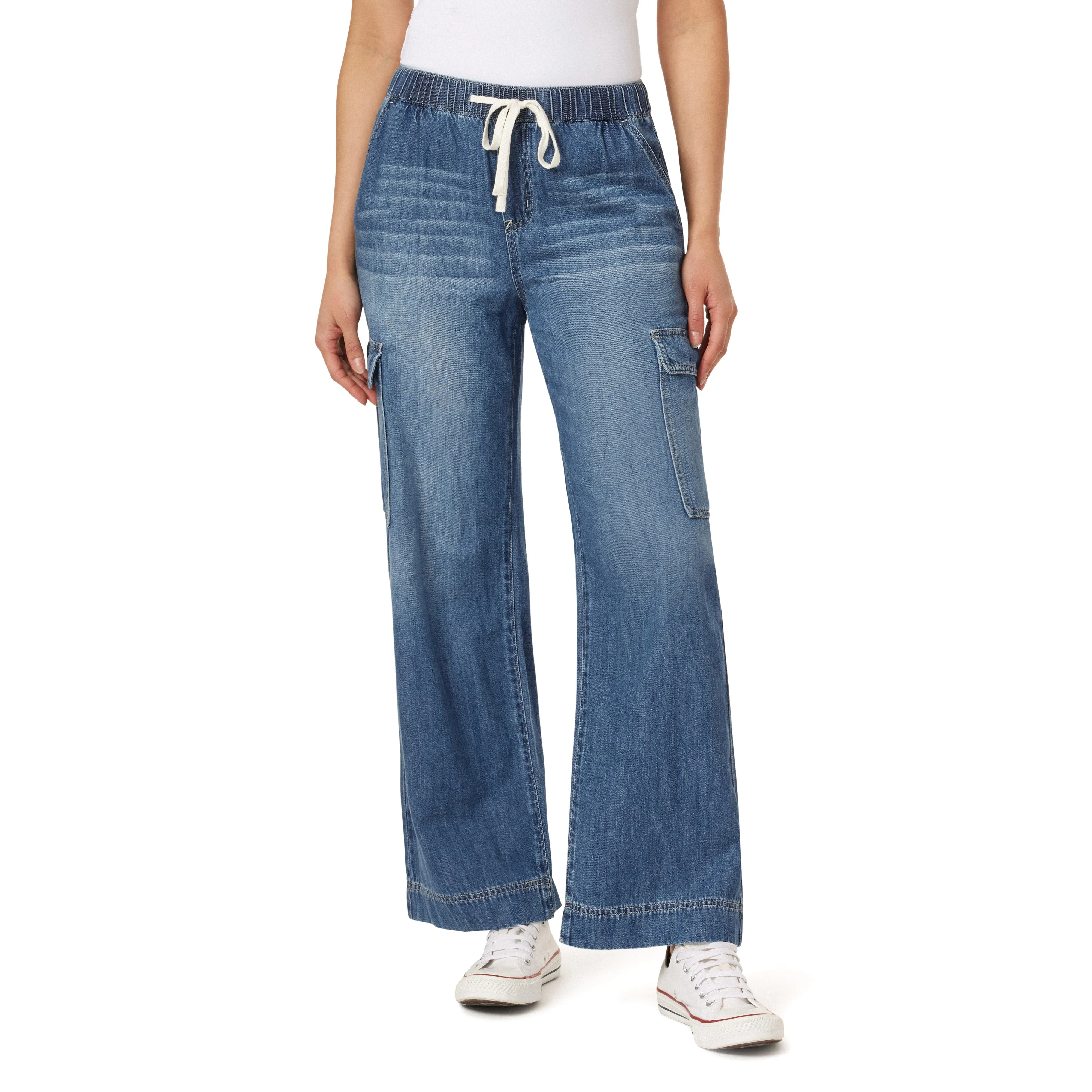 InstaStretch Tomboy Relaxed Mid-Rise Cargo Jeans