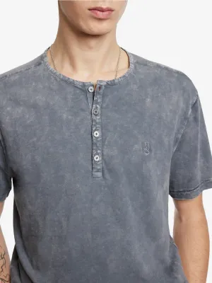 John Varvatos Ethan SS Cotton Henley - Seal Grey